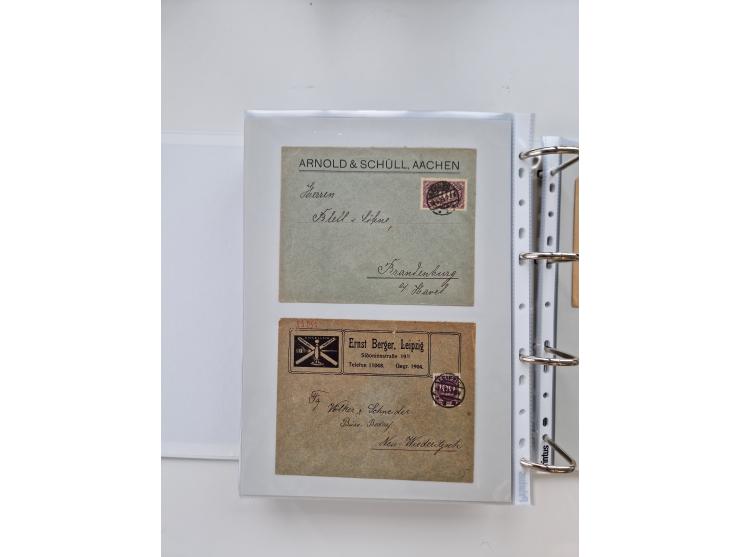 1920/23, umfangreiche Sammlung mit über 4600 Briefen, Karten und Ganzsachen. Dabei interessante Frankaturen, Blockeinheiten, 