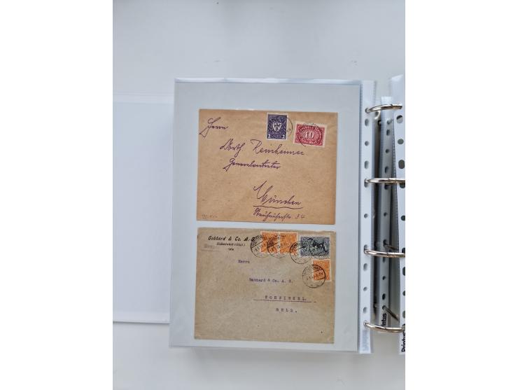 1920/23, umfangreiche Sammlung mit über 4600 Briefen, Karten und Ganzsachen. Dabei interessante Frankaturen, Blockeinheiten, 