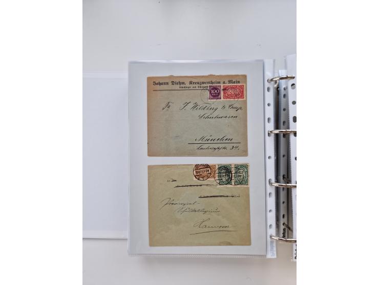 1920/23, umfangreiche Sammlung mit über 4600 Briefen, Karten und Ganzsachen. Dabei interessante Frankaturen, Blockeinheiten, 