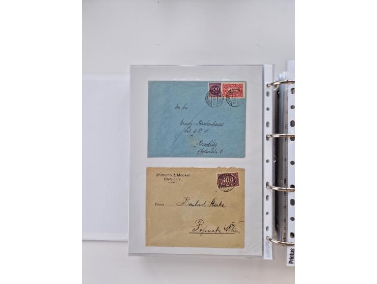 1920/23, umfangreiche Sammlung mit über 4600 Briefen, Karten und Ganzsachen. Dabei interessante Frankaturen, Blockeinheiten, 