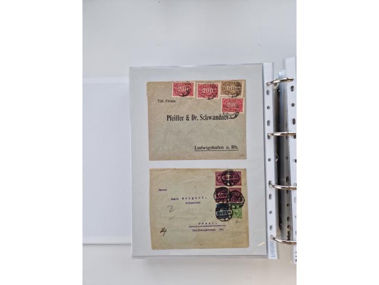 1920/23, umfangreiche Sammlung mit über 4600 Briefen, Karten und Ganzsachen. Dabei interessante Frankaturen, Blockeinheiten, 