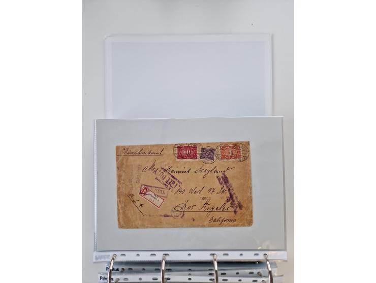 1920/23, umfangreiche Sammlung mit über 4600 Briefen, Karten und Ganzsachen. Dabei interessante Frankaturen, Blockeinheiten, 