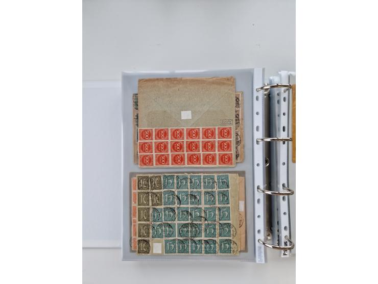 1920/23, umfangreiche Sammlung mit über 4600 Briefen, Karten und Ganzsachen. Dabei interessante Frankaturen, Blockeinheiten, 