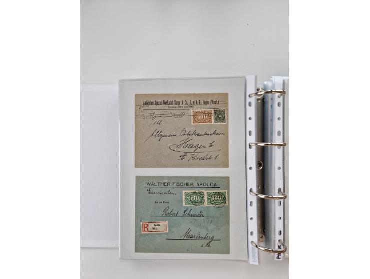 1920/23, umfangreiche Sammlung mit über 4600 Briefen, Karten und Ganzsachen. Dabei interessante Frankaturen, Blockeinheiten, 