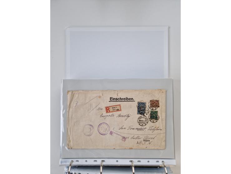 1920/23, umfangreiche Sammlung mit über 4600 Briefen, Karten und Ganzsachen. Dabei interessante Frankaturen, Blockeinheiten, 