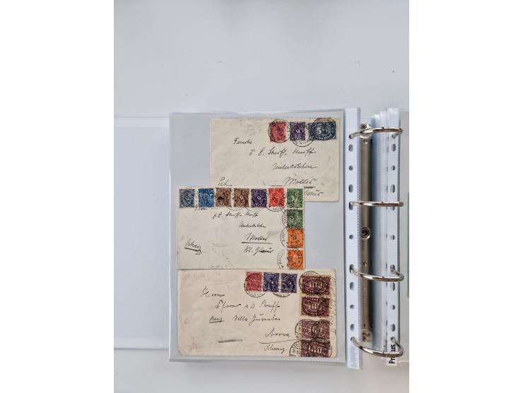1920/23, umfangreiche Sammlung mit über 4600 Briefen, Karten und Ganzsachen. Dabei interessante Frankaturen, Blockeinheiten, 