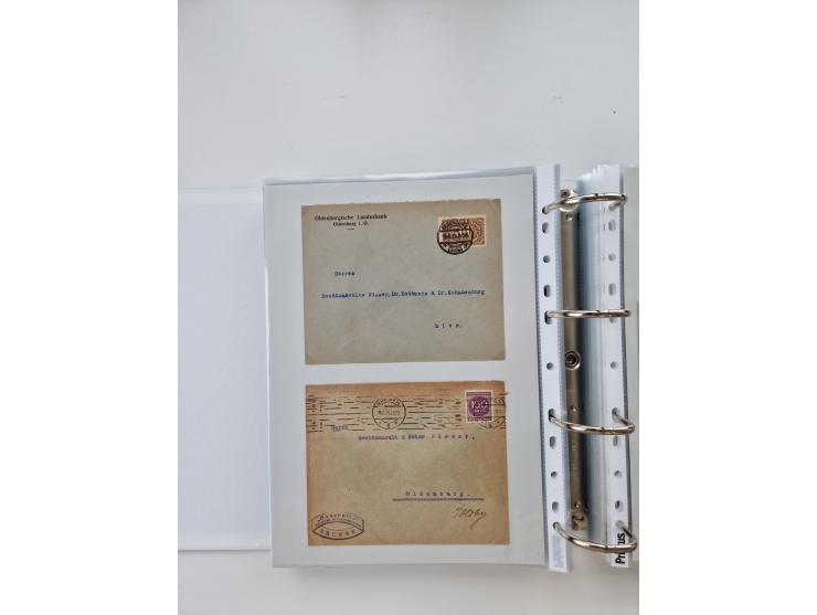 1920/23, umfangreiche Sammlung mit über 4600 Briefen, Karten und Ganzsachen. Dabei interessante Frankaturen, Blockeinheiten, 