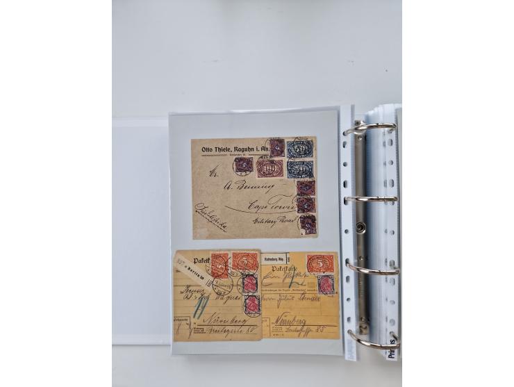 1920/23, umfangreiche Sammlung mit über 4600 Briefen, Karten und Ganzsachen. Dabei interessante Frankaturen, Blockeinheiten, 