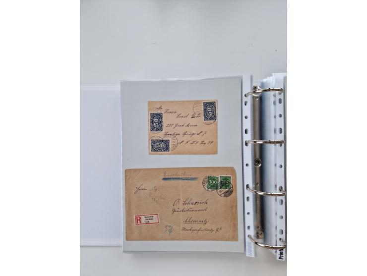 1920/23, umfangreiche Sammlung mit über 4600 Briefen, Karten und Ganzsachen. Dabei interessante Frankaturen, Blockeinheiten, 