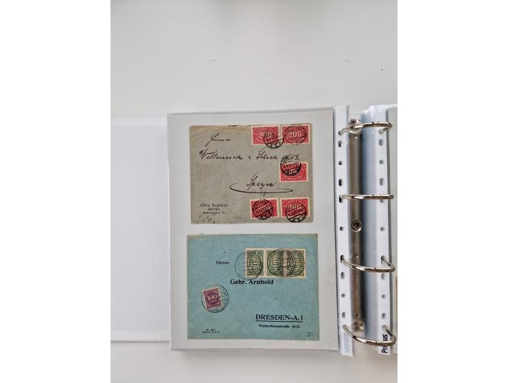 1920/23, umfangreiche Sammlung mit über 4600 Briefen, Karten und Ganzsachen. Dabei interessante Frankaturen, Blockeinheiten, 