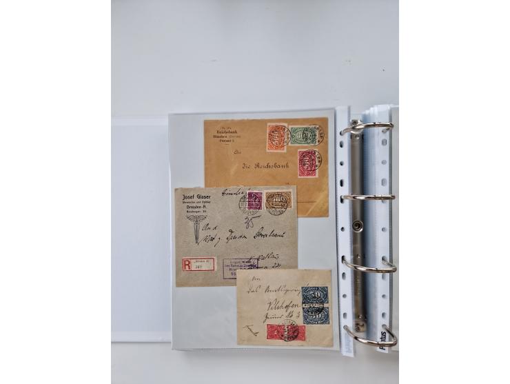 1920/23, umfangreiche Sammlung mit über 4600 Briefen, Karten und Ganzsachen. Dabei interessante Frankaturen, Blockeinheiten, 