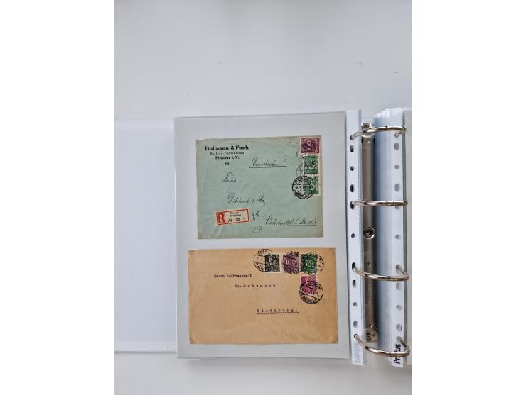 1920/23, umfangreiche Sammlung mit über 4600 Briefen, Karten und Ganzsachen. Dabei interessante Frankaturen, Blockeinheiten, 