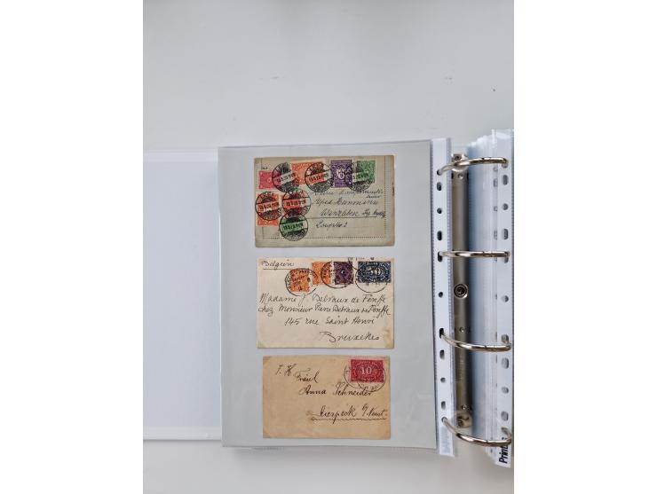 1920/23, umfangreiche Sammlung mit über 4600 Briefen, Karten und Ganzsachen. Dabei interessante Frankaturen, Blockeinheiten, 