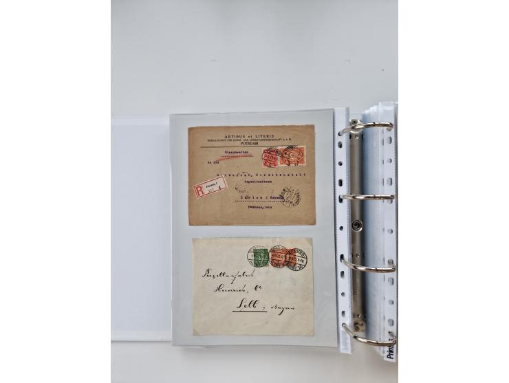 1920/23, umfangreiche Sammlung mit über 4600 Briefen, Karten und Ganzsachen. Dabei interessante Frankaturen, Blockeinheiten, 
