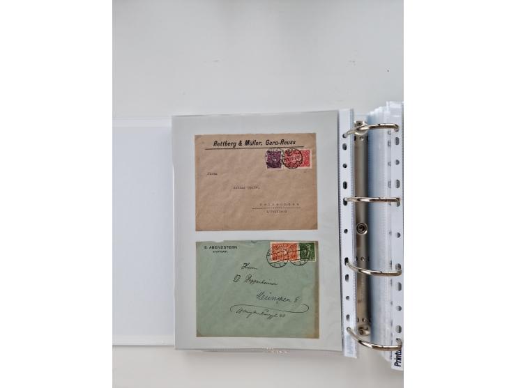 1920/23, umfangreiche Sammlung mit über 4600 Briefen, Karten und Ganzsachen. Dabei interessante Frankaturen, Blockeinheiten, 