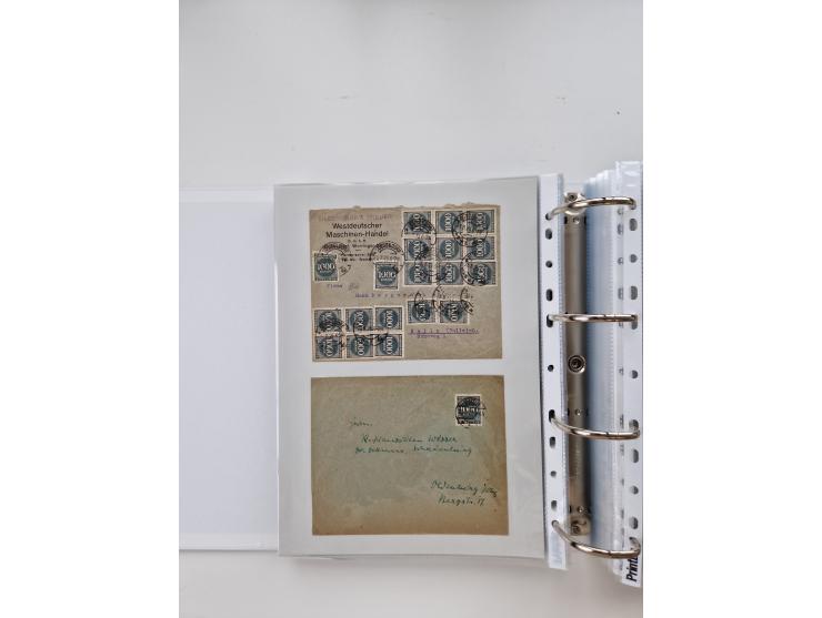 1920/23, umfangreiche Sammlung mit über 4600 Briefen, Karten und Ganzsachen. Dabei interessante Frankaturen, Blockeinheiten, 