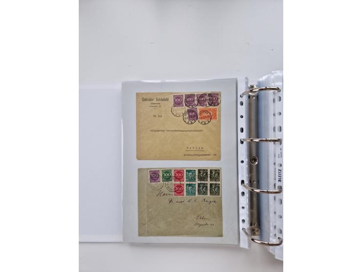 1920/23, umfangreiche Sammlung mit über 4600 Briefen, Karten und Ganzsachen. Dabei interessante Frankaturen, Blockeinheiten, 