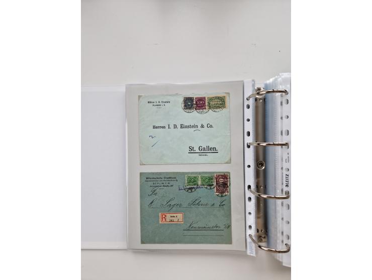 1920/23, umfangreiche Sammlung mit über 4600 Briefen, Karten und Ganzsachen. Dabei interessante Frankaturen, Blockeinheiten, 