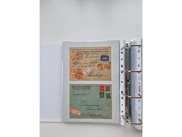 1920/23, umfangreiche Sammlung mit über 4600 Briefen, Karten und Ganzsachen. Dabei interessante Frankaturen, Blockeinheiten, 