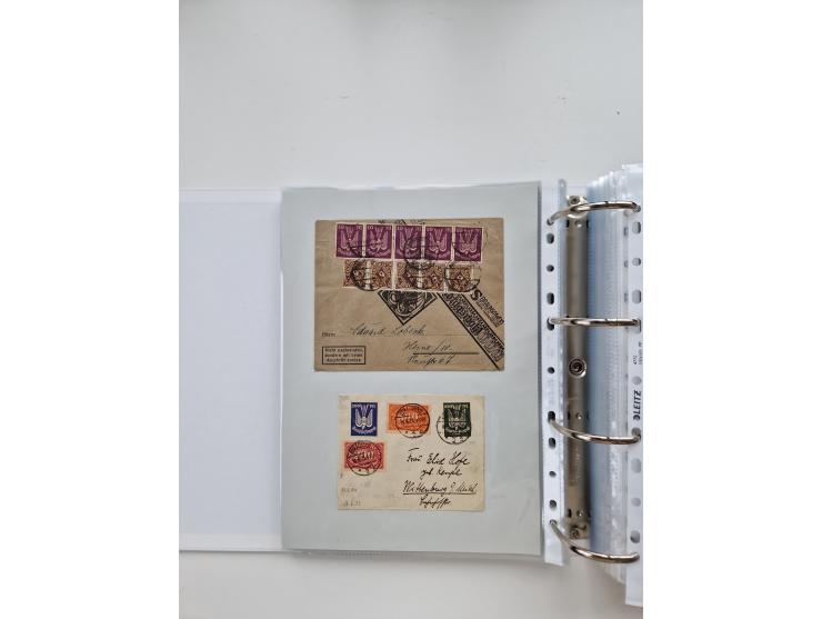 1920/23, umfangreiche Sammlung mit über 4600 Briefen, Karten und Ganzsachen. Dabei interessante Frankaturen, Blockeinheiten, 
