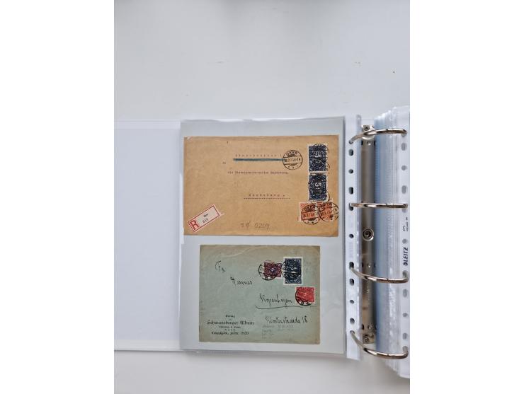 1920/23, umfangreiche Sammlung mit über 4600 Briefen, Karten und Ganzsachen. Dabei interessante Frankaturen, Blockeinheiten, 