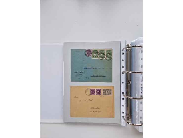 1920/23, umfangreiche Sammlung mit über 4600 Briefen, Karten und Ganzsachen. Dabei interessante Frankaturen, Blockeinheiten, 