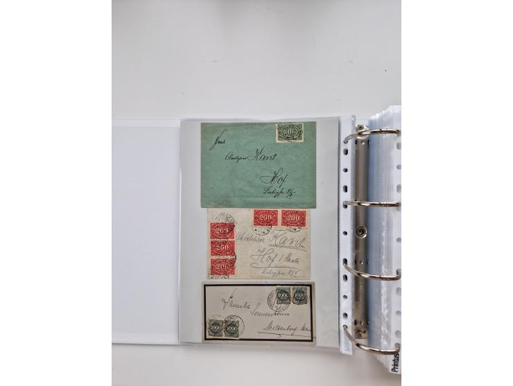 1920/23, umfangreiche Sammlung mit über 4600 Briefen, Karten und Ganzsachen. Dabei interessante Frankaturen, Blockeinheiten, 