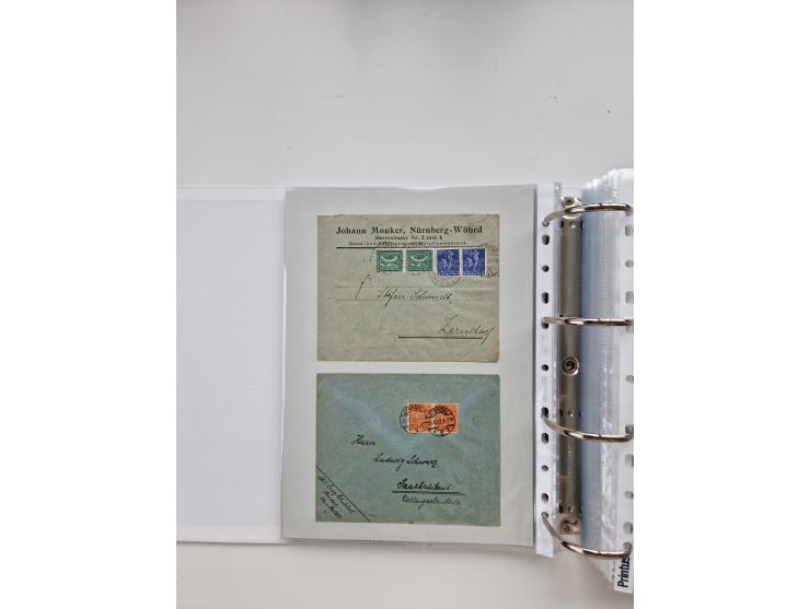 1920/23, umfangreiche Sammlung mit über 4600 Briefen, Karten und Ganzsachen. Dabei interessante Frankaturen, Blockeinheiten, 