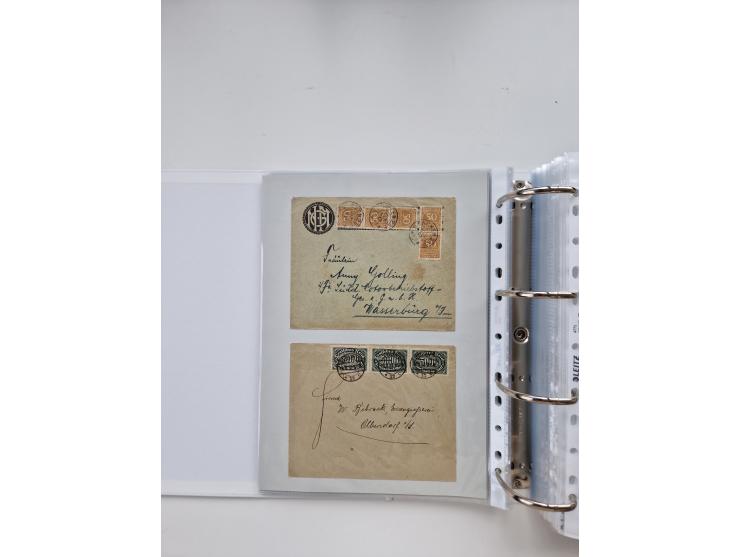 1920/23, umfangreiche Sammlung mit über 4600 Briefen, Karten und Ganzsachen. Dabei interessante Frankaturen, Blockeinheiten, 