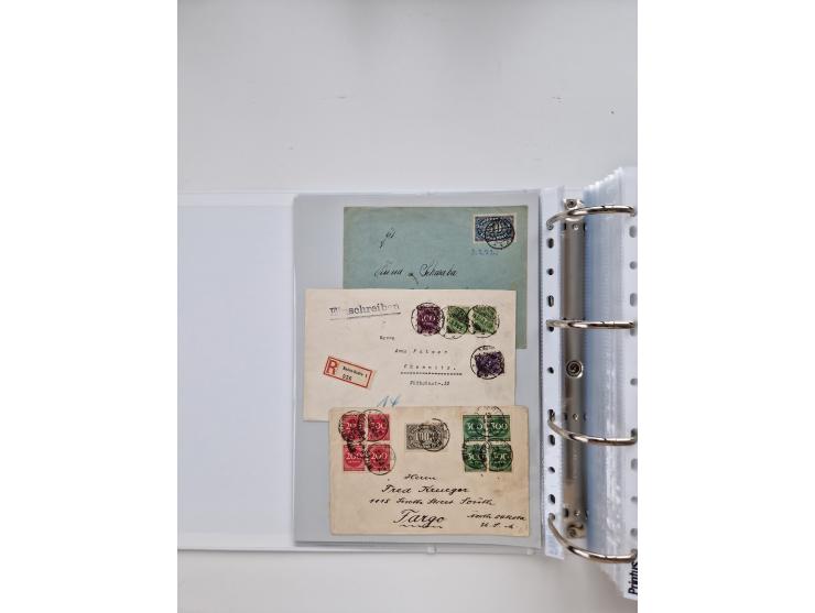 1920/23, umfangreiche Sammlung mit über 4600 Briefen, Karten und Ganzsachen. Dabei interessante Frankaturen, Blockeinheiten, 