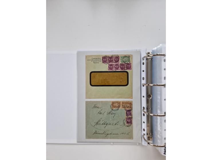 1920/23, umfangreiche Sammlung mit über 4600 Briefen, Karten und Ganzsachen. Dabei interessante Frankaturen, Blockeinheiten, 