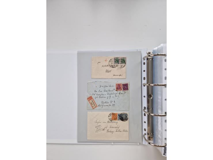 1920/23, umfangreiche Sammlung mit über 4600 Briefen, Karten und Ganzsachen. Dabei interessante Frankaturen, Blockeinheiten, 