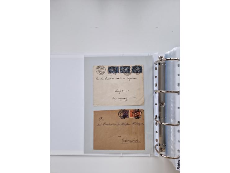 1920/23, umfangreiche Sammlung mit über 4600 Briefen, Karten und Ganzsachen. Dabei interessante Frankaturen, Blockeinheiten, 
