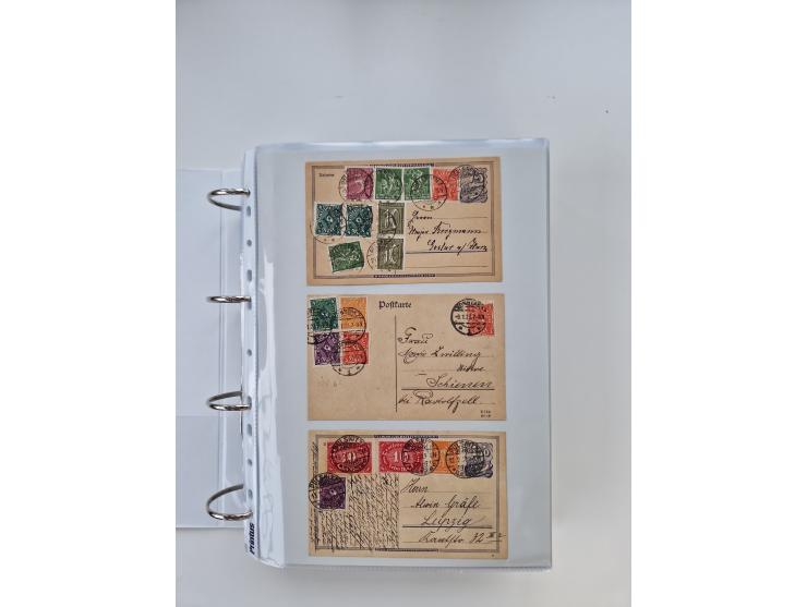 1920/23, umfangreiche Sammlung mit über 4600 Briefen, Karten und Ganzsachen. Dabei interessante Frankaturen, Blockeinheiten, 