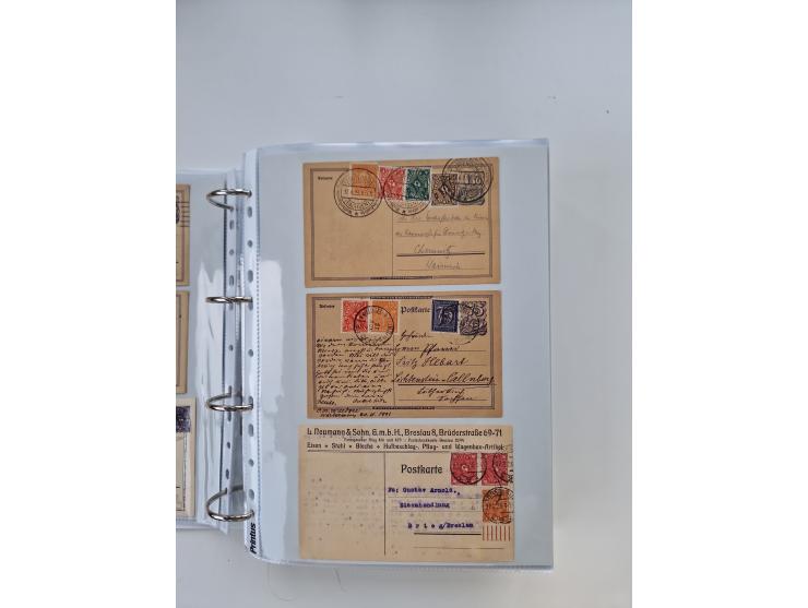 1920/23, umfangreiche Sammlung mit über 4600 Briefen, Karten und Ganzsachen. Dabei interessante Frankaturen, Blockeinheiten, 