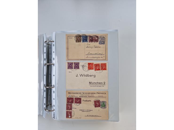 1920/23, umfangreiche Sammlung mit über 4600 Briefen, Karten und Ganzsachen. Dabei interessante Frankaturen, Blockeinheiten, 