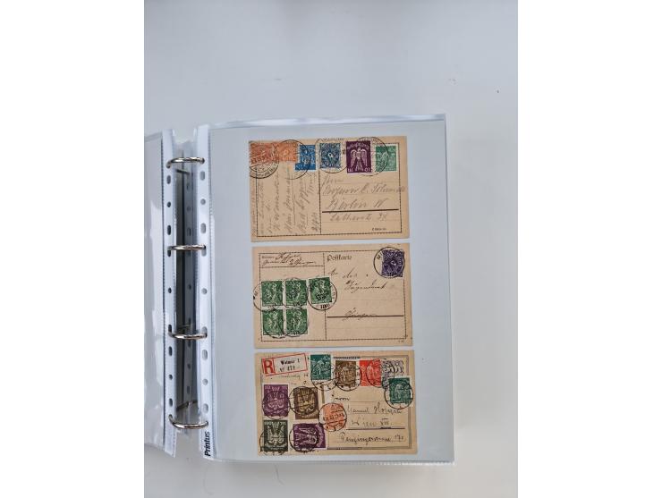1920/23, umfangreiche Sammlung mit über 4600 Briefen, Karten und Ganzsachen. Dabei interessante Frankaturen, Blockeinheiten, 