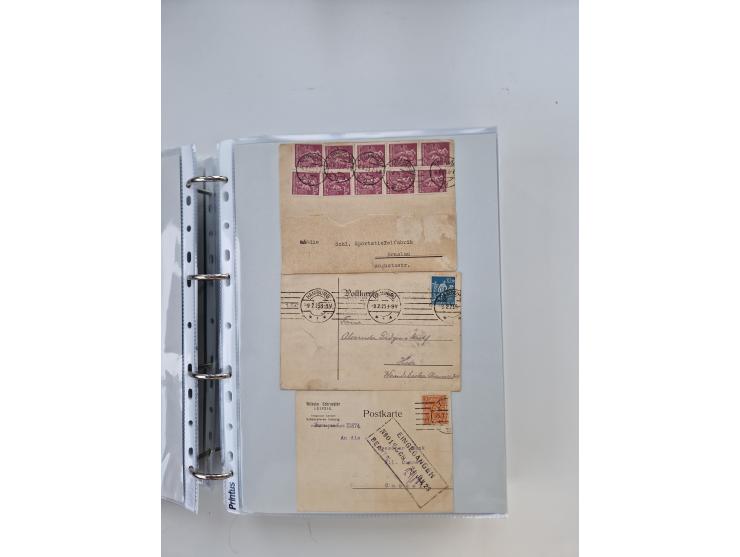 1920/23, umfangreiche Sammlung mit über 4600 Briefen, Karten und Ganzsachen. Dabei interessante Frankaturen, Blockeinheiten, 