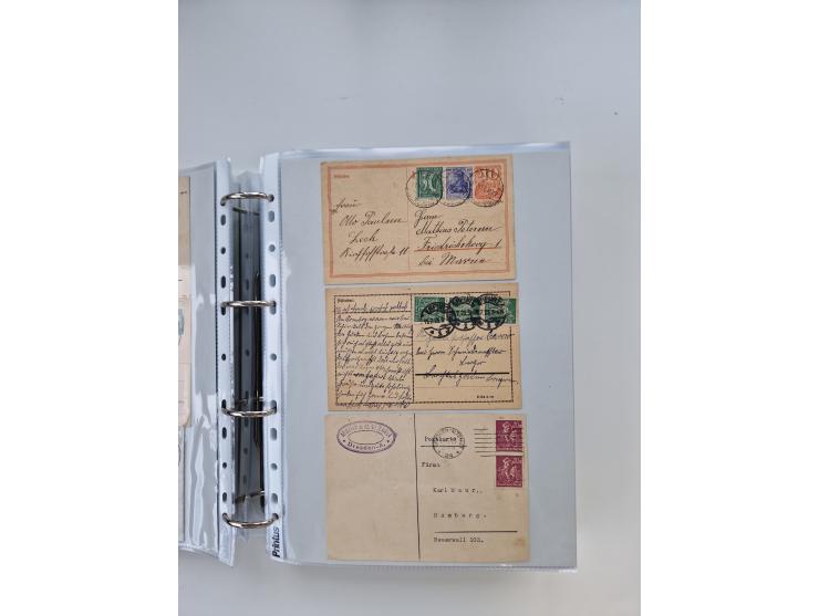 1920/23, umfangreiche Sammlung mit über 4600 Briefen, Karten und Ganzsachen. Dabei interessante Frankaturen, Blockeinheiten, 