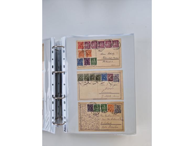 1920/23, umfangreiche Sammlung mit über 4600 Briefen, Karten und Ganzsachen. Dabei interessante Frankaturen, Blockeinheiten, 