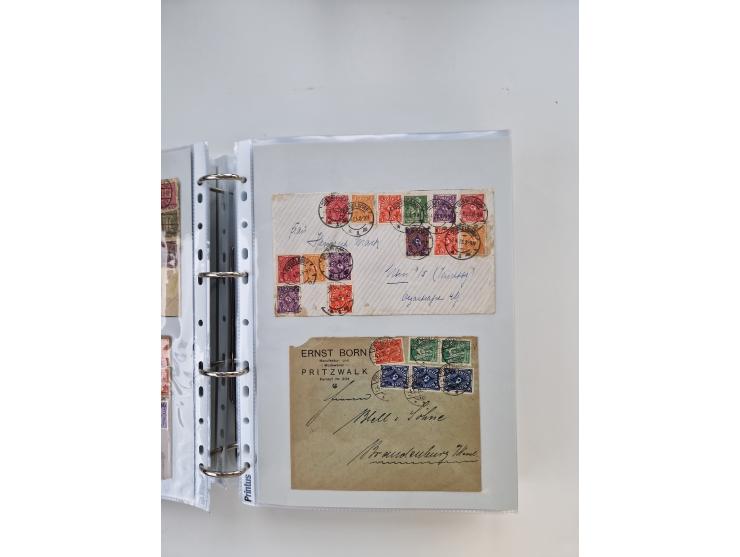 1920/23, umfangreiche Sammlung mit über 4600 Briefen, Karten und Ganzsachen. Dabei interessante Frankaturen, Blockeinheiten, 