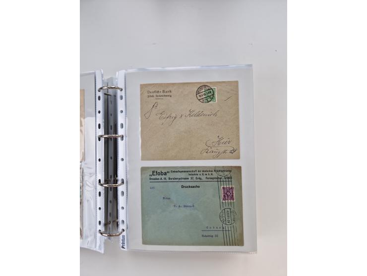 1920/23, umfangreiche Sammlung mit über 4600 Briefen, Karten und Ganzsachen. Dabei interessante Frankaturen, Blockeinheiten, 