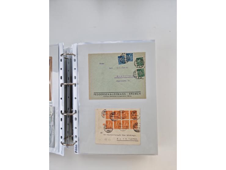 1920/23, umfangreiche Sammlung mit über 4600 Briefen, Karten und Ganzsachen. Dabei interessante Frankaturen, Blockeinheiten, 