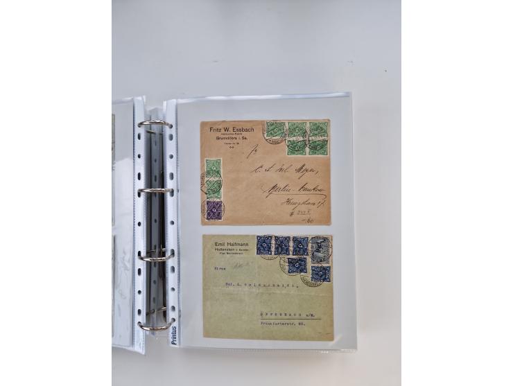 1920/23, umfangreiche Sammlung mit über 4600 Briefen, Karten und Ganzsachen. Dabei interessante Frankaturen, Blockeinheiten, 
