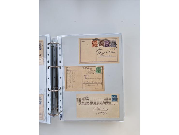 1920/23, umfangreiche Sammlung mit über 4600 Briefen, Karten und Ganzsachen. Dabei interessante Frankaturen, Blockeinheiten, 