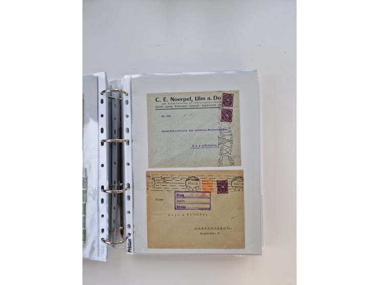 1920/23, umfangreiche Sammlung mit über 4600 Briefen, Karten und Ganzsachen. Dabei interessante Frankaturen, Blockeinheiten, 