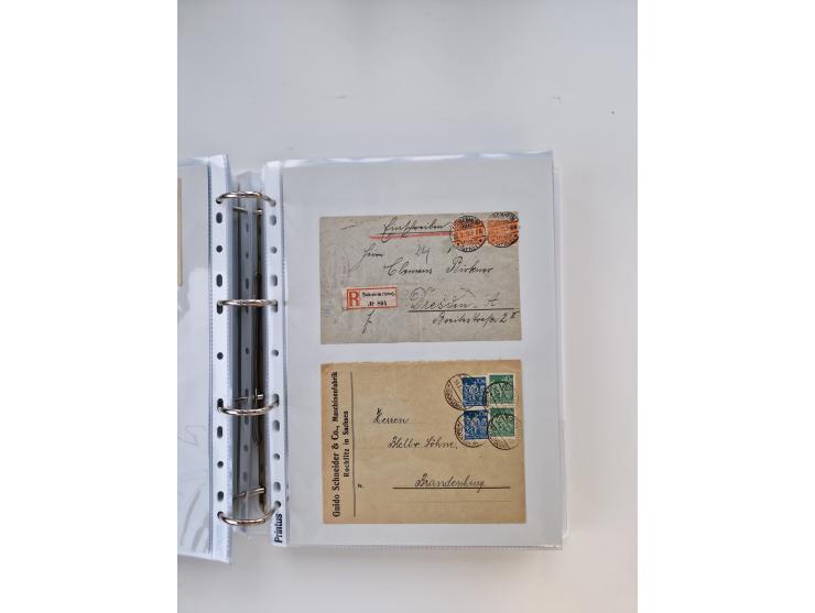 1920/23, umfangreiche Sammlung mit über 4600 Briefen, Karten und Ganzsachen. Dabei interessante Frankaturen, Blockeinheiten, 