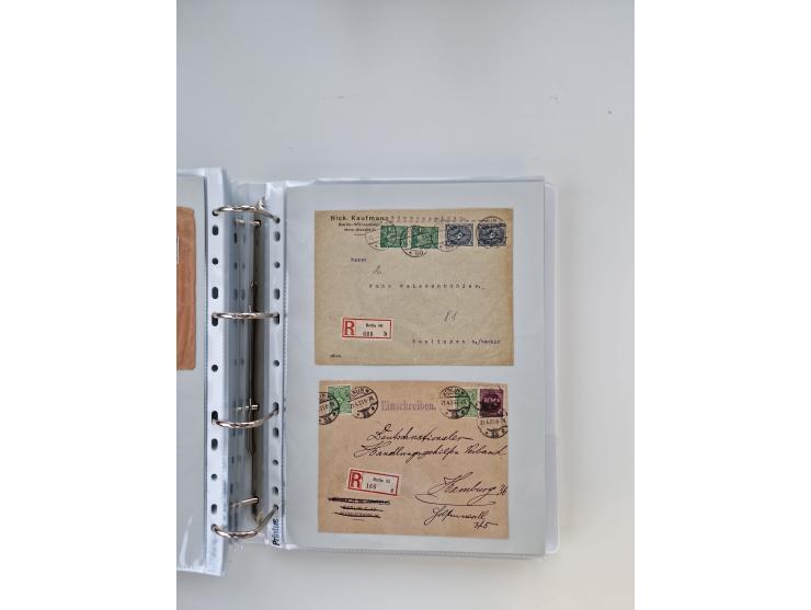 1920/23, umfangreiche Sammlung mit über 4600 Briefen, Karten und Ganzsachen. Dabei interessante Frankaturen, Blockeinheiten, 
