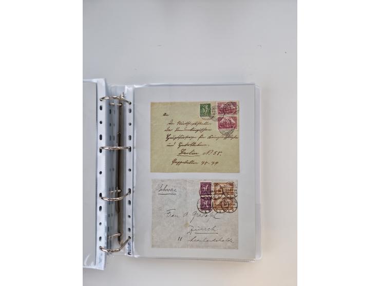 1920/23, umfangreiche Sammlung mit über 4600 Briefen, Karten und Ganzsachen. Dabei interessante Frankaturen, Blockeinheiten, 