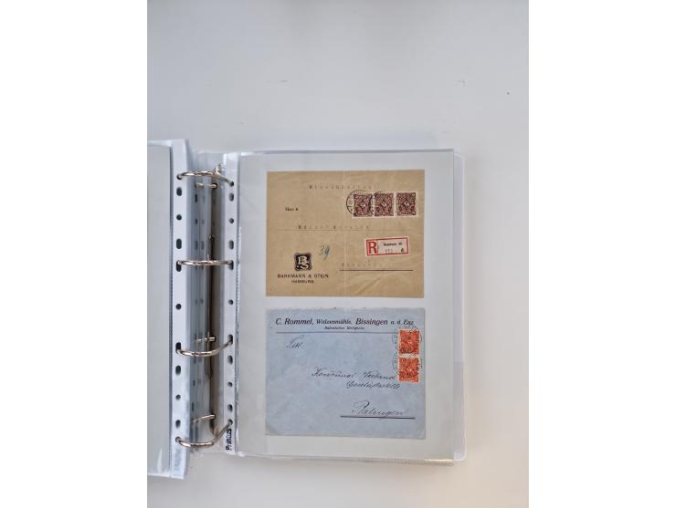 1920/23, umfangreiche Sammlung mit über 4600 Briefen, Karten und Ganzsachen. Dabei interessante Frankaturen, Blockeinheiten, 